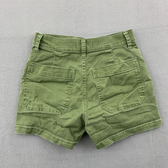 Madewell Shorts Womens Size 24 Army Green Stretch Perfect Vintage Deep Pockets - Picture 13 of 15